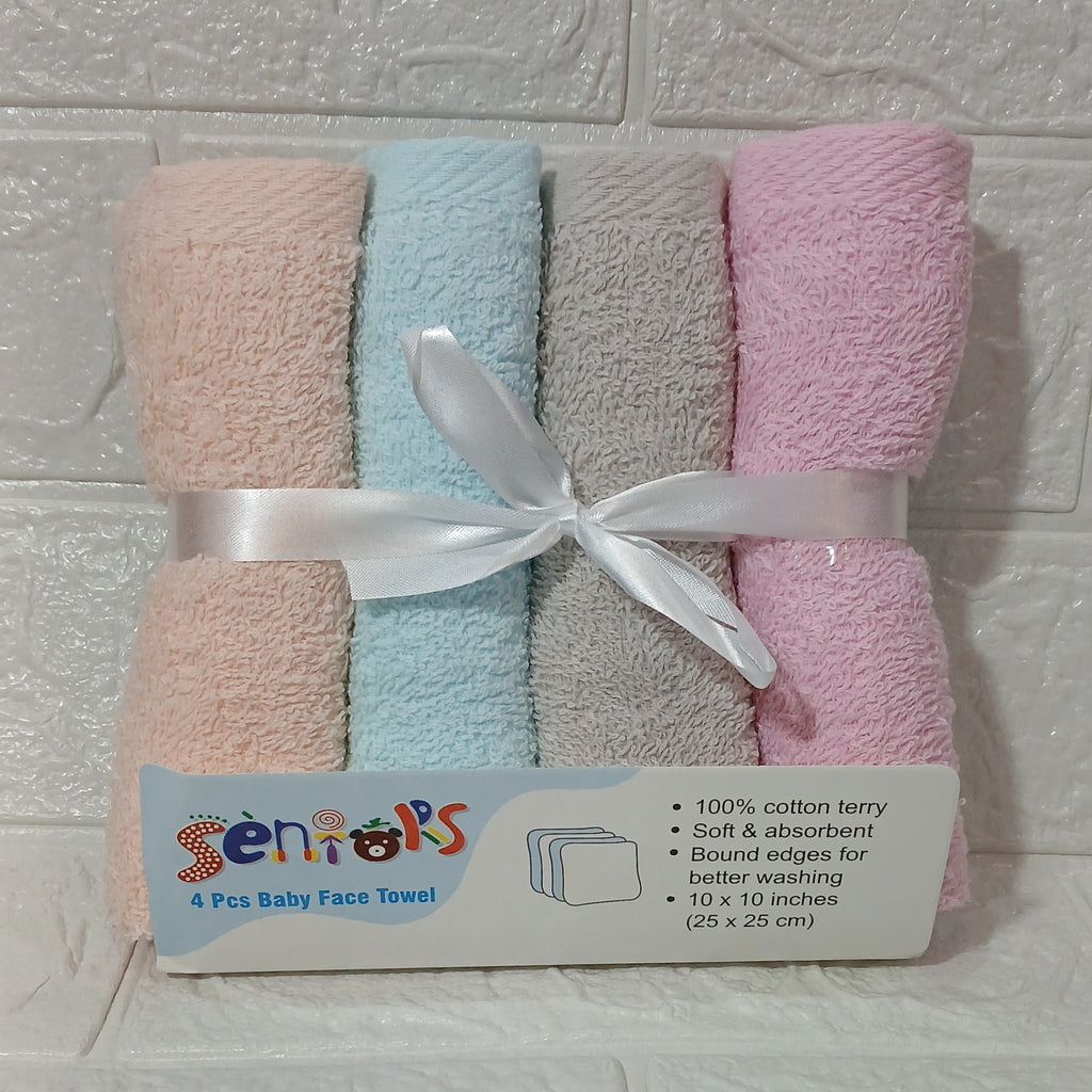 Seniors 4 Piece Baby Face Towel