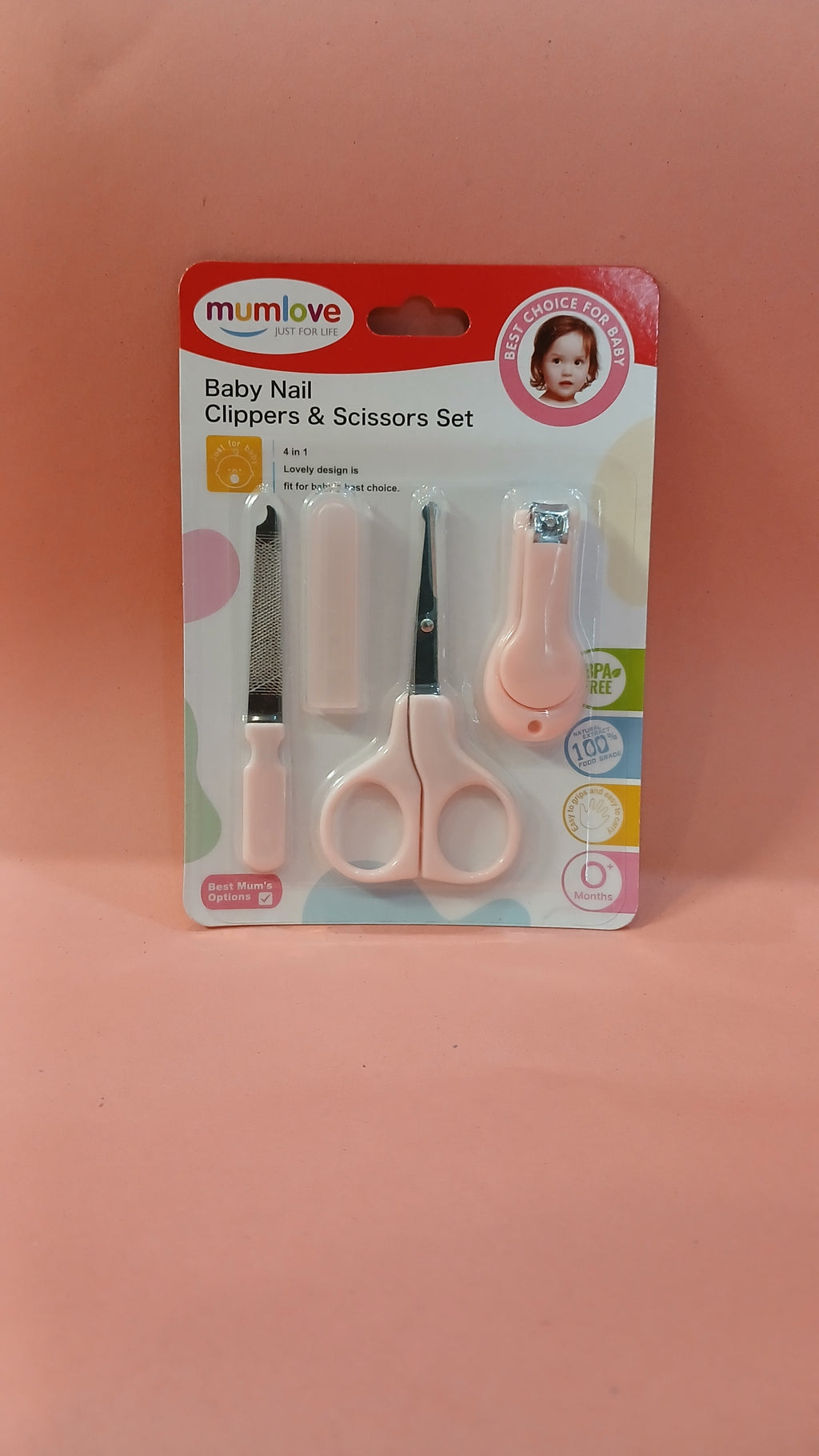 Mumlove Baby Nail Clippers & Scissors Set – 4-in-1 Safe Grooming Kit