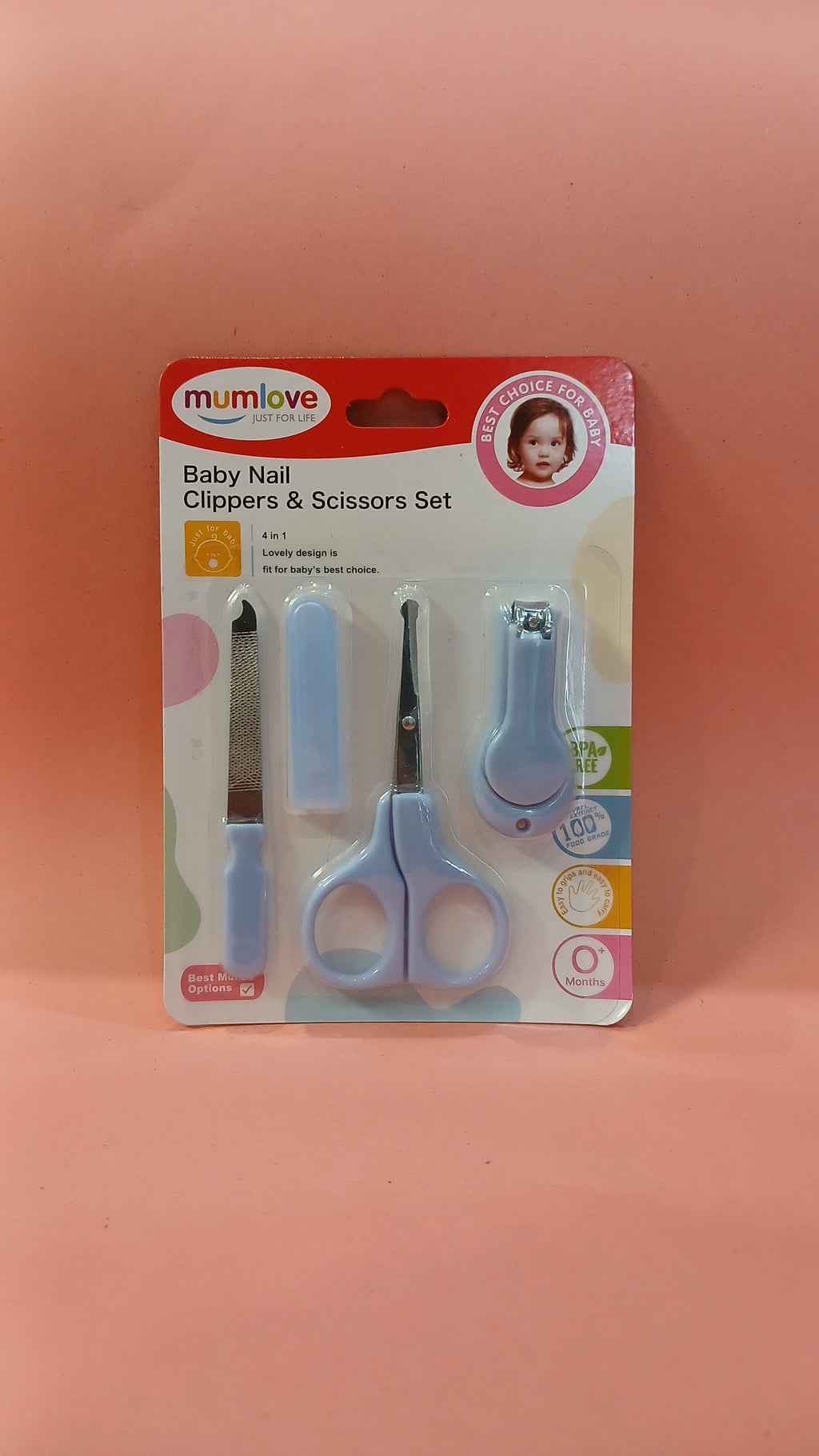 Mumlove Baby Nail Clippers & Scissors Set – 4-in-1 Safe Grooming Kit