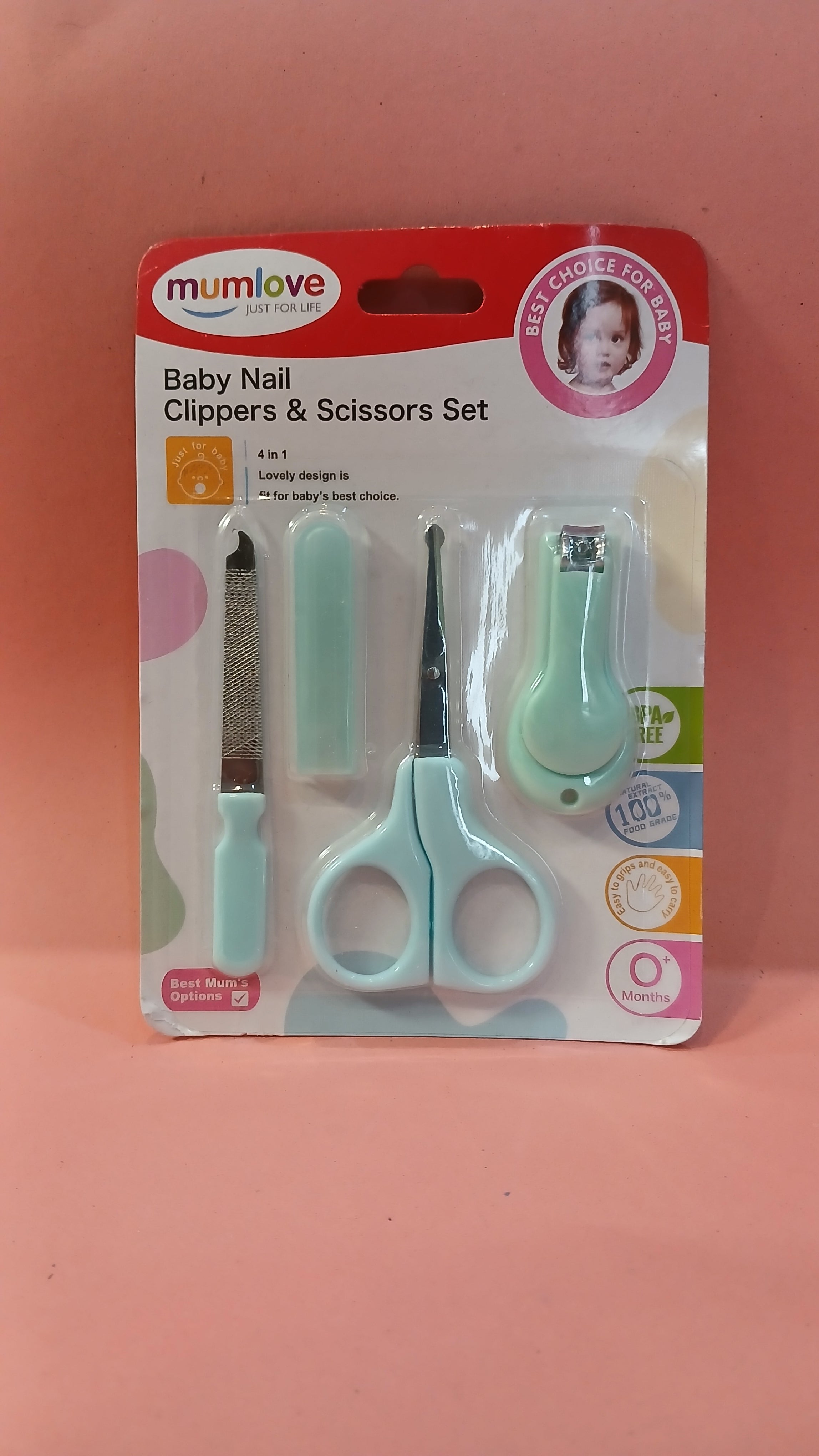 Mumlove Baby Nail Clippers & Scissors Set – 4-in-1 Safe Grooming Kit