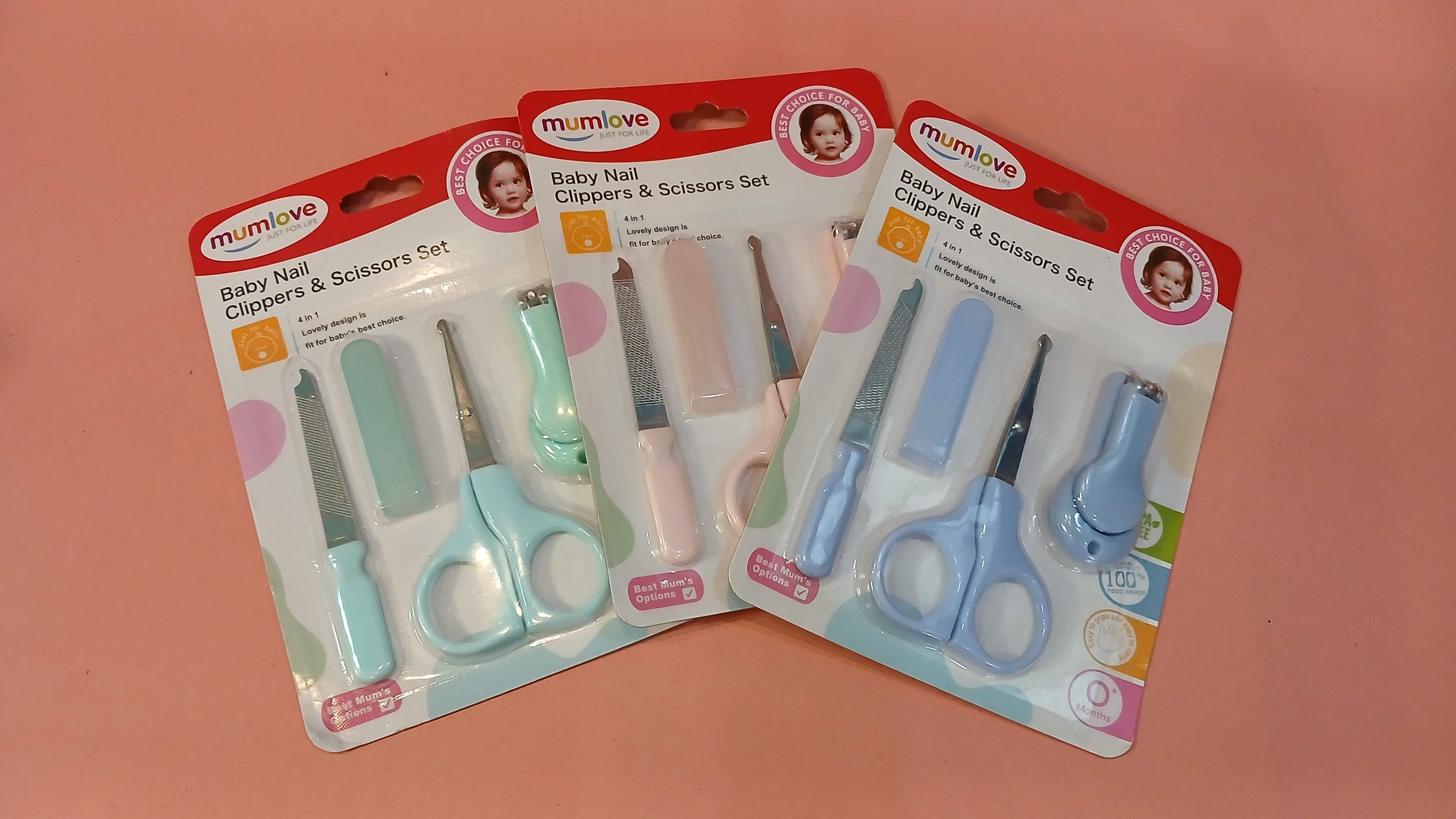 Mumlove Baby Nail Clippers & Scissors Set – 4-in-1 Safe Grooming Kit