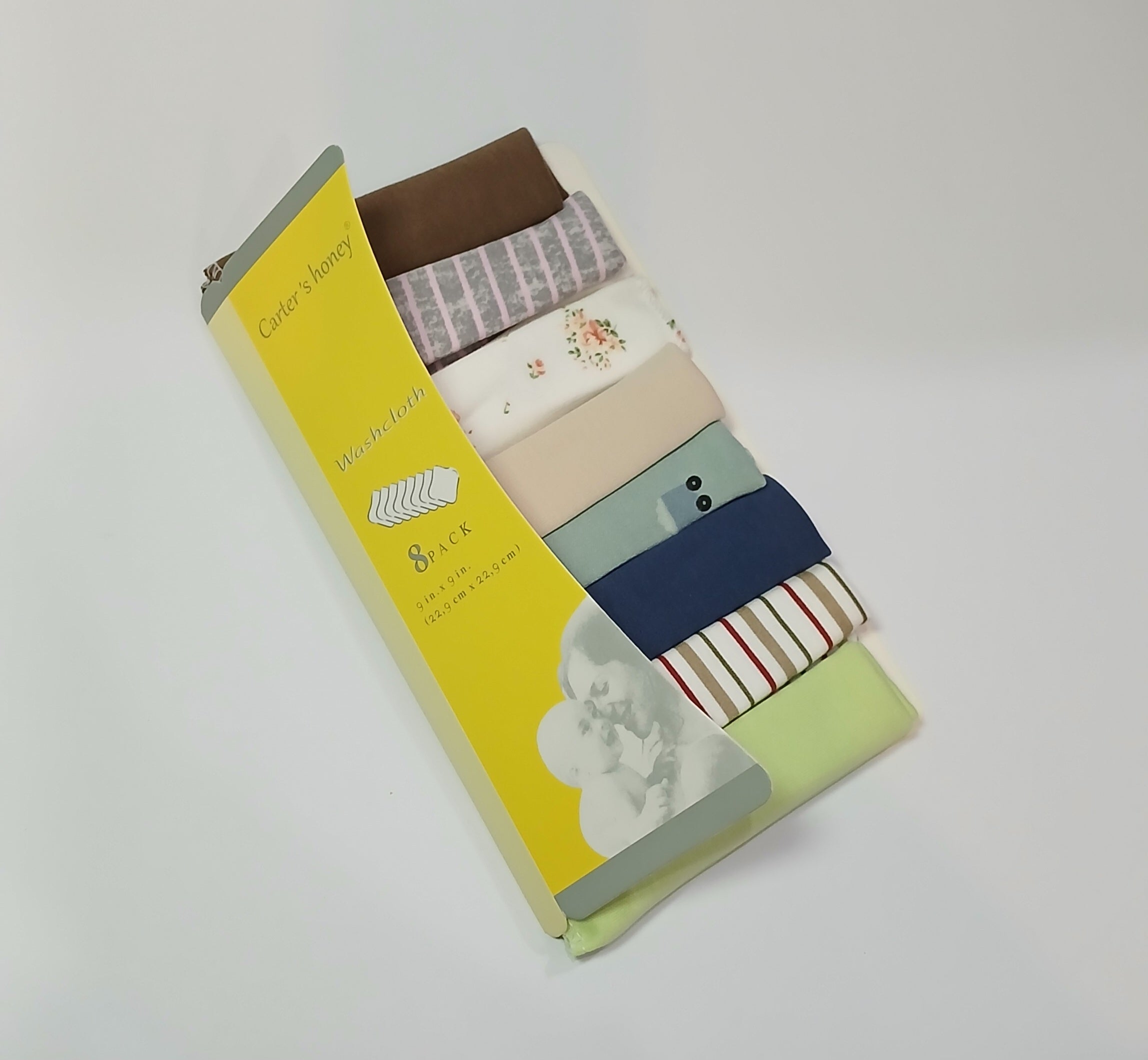 8 PCs Baby Wash Clothes Multicolor