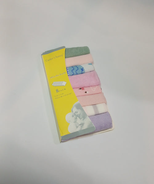8 PCs Baby Wash Clothes Multicolor