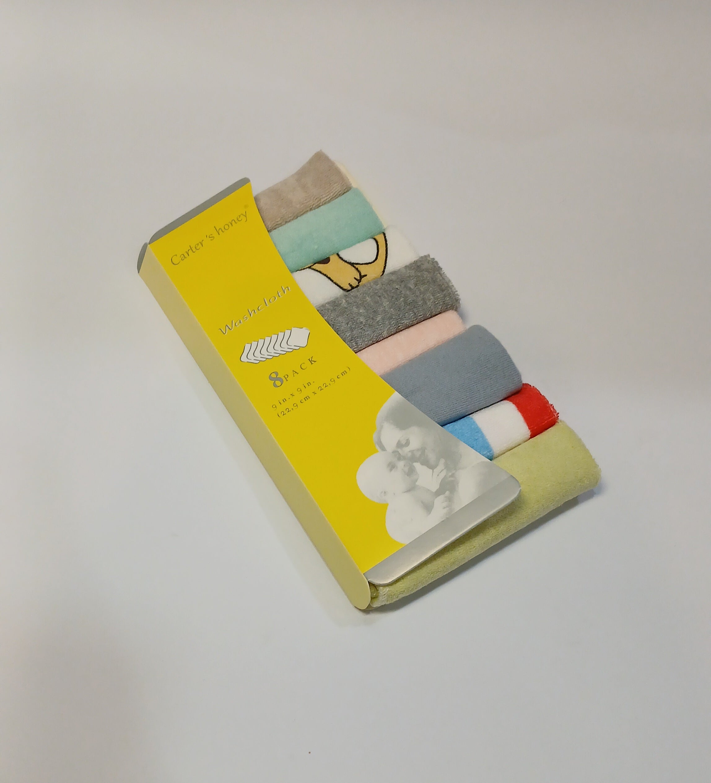 8 PCs Baby Wash Clothes Multicolor