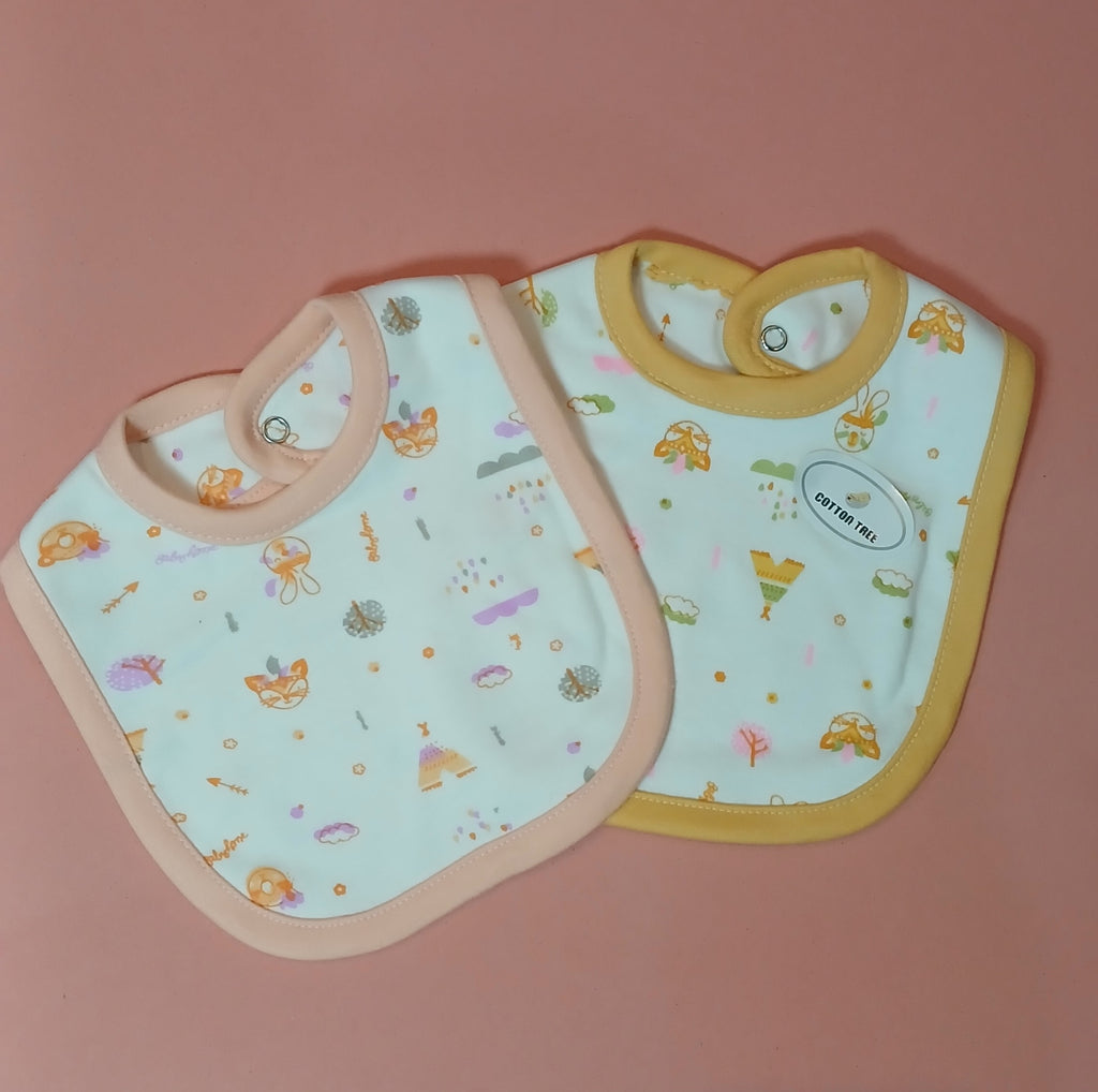 Cotton Tree Baby Bibs – Soft, Absorbent & Adorable (Pack of 2)