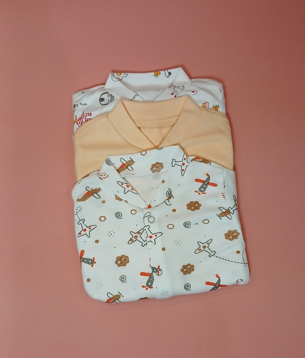 Tiny Toon Baby Sleepsuits with Booties (Pack of 3)