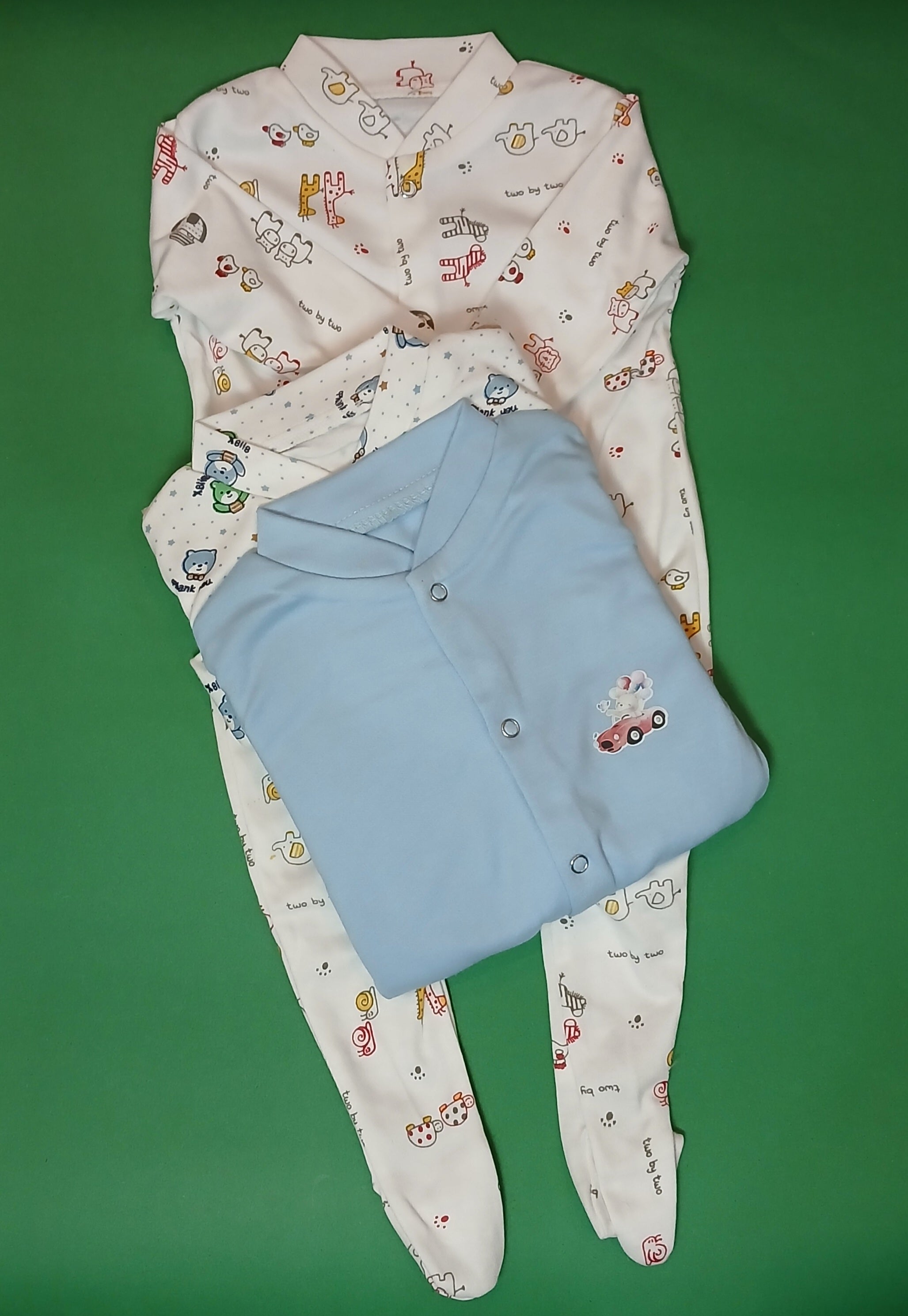 Tiny Toon Baby Sleepsuits with Booties (Pack of 3)