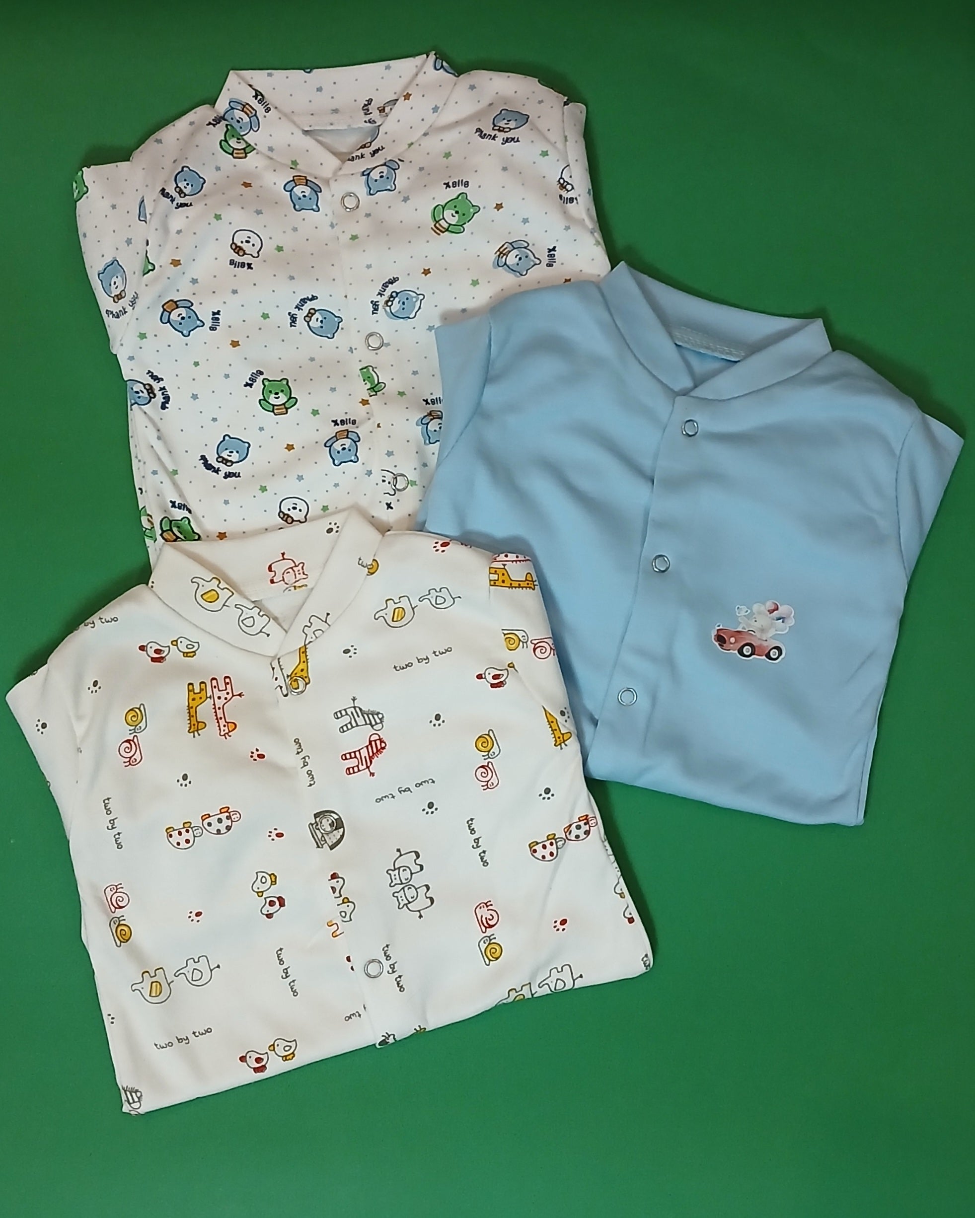 Tiny Toon Baby Sleepsuits with Booties (Pack of 3)