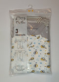 Tiny Toon Baby Sleepsuits with Booties (Pack of 3)