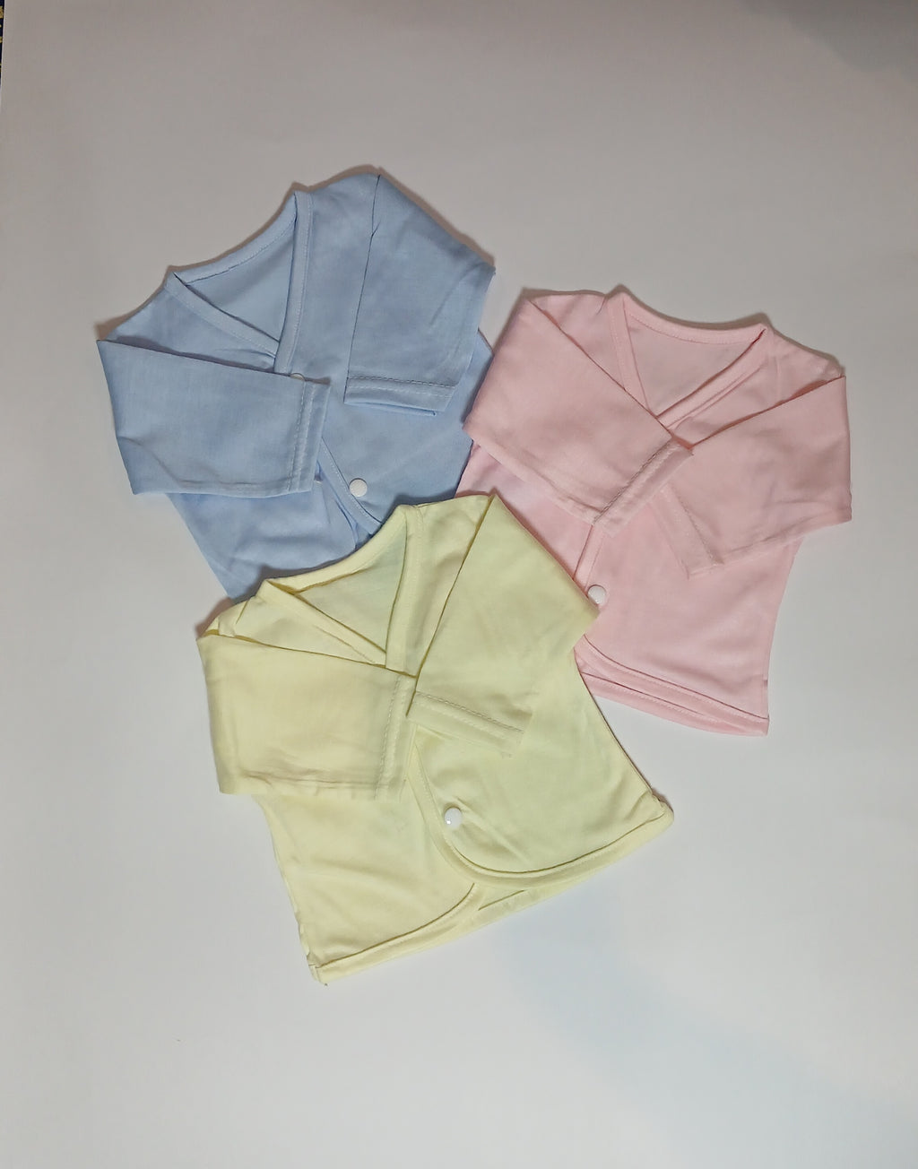 Baby Cotton Vest Full Sleeves Colored 0-3 Months (Size Small)