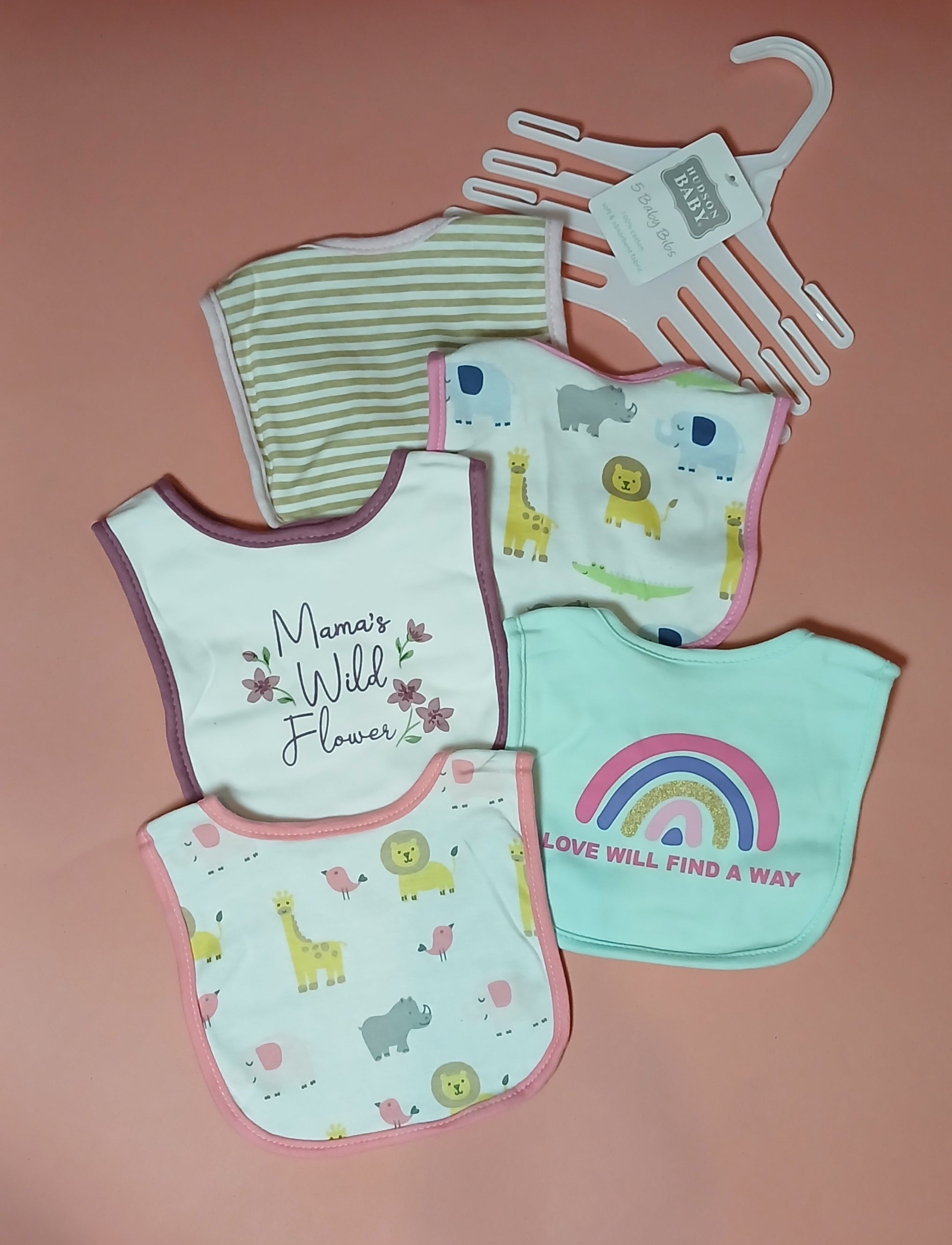 Hudson Pack of 5 Bibs