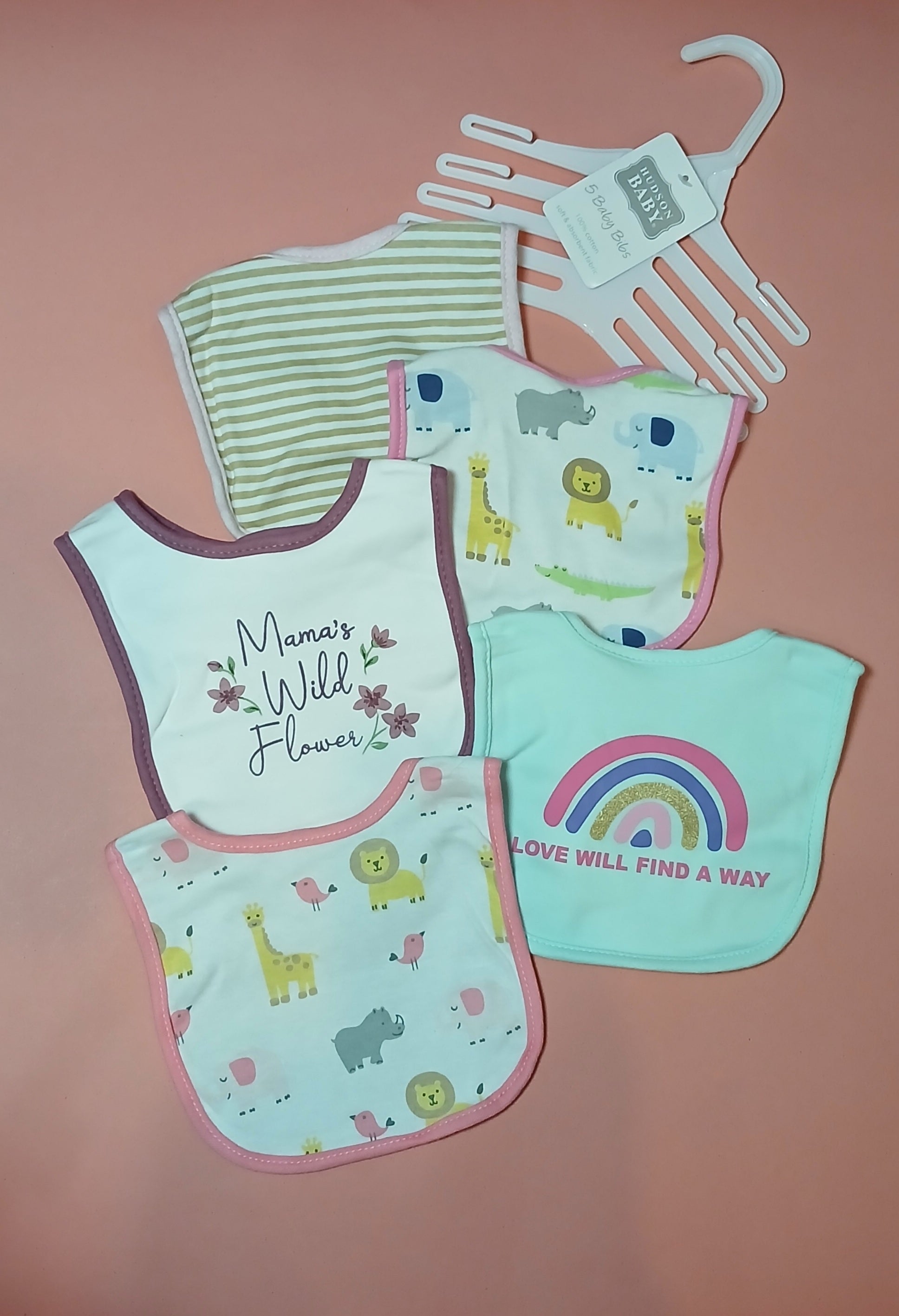 Hudson Pack of 5 Bibs