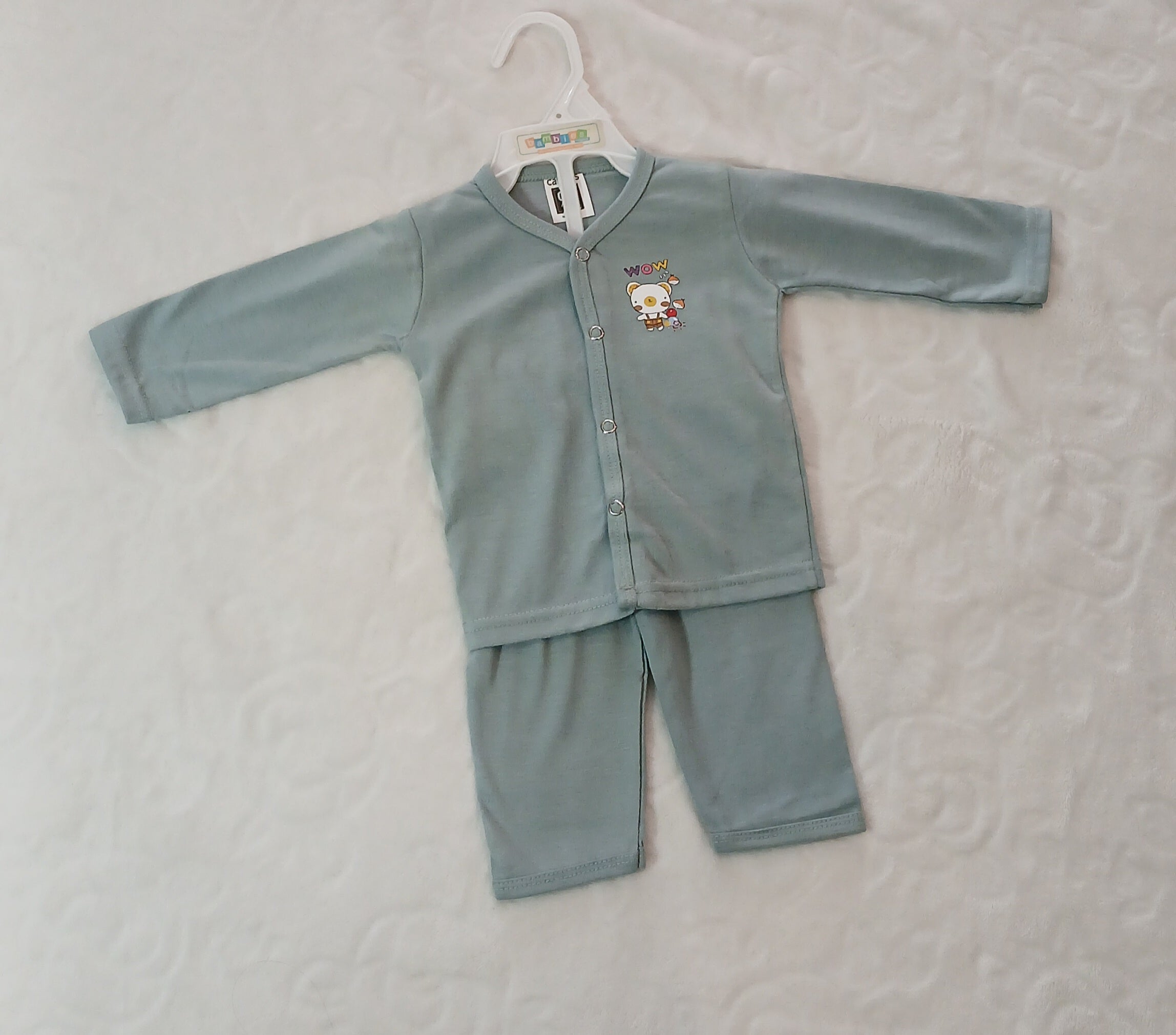 Baby Cotton Button-Front Pajama Set