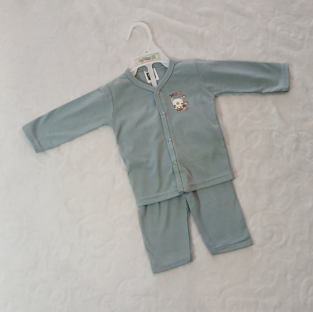 Baby Cotton Button-Front Pajama Set