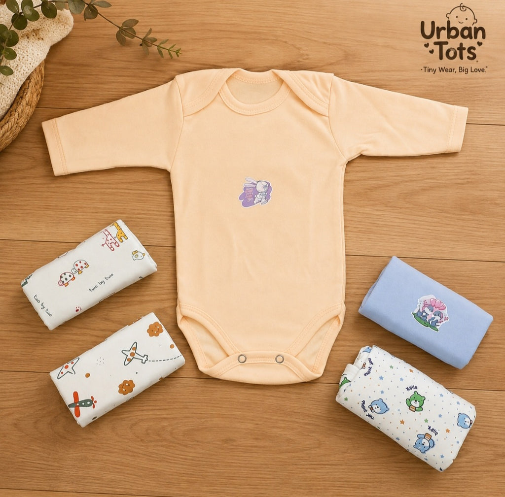 5-Pack Short Sleeve Baby Bodysuits