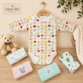 Tiny Toon Baby Bodysuits – Soft Cotton Essentials (Pack of 5 | 0–3 Months)